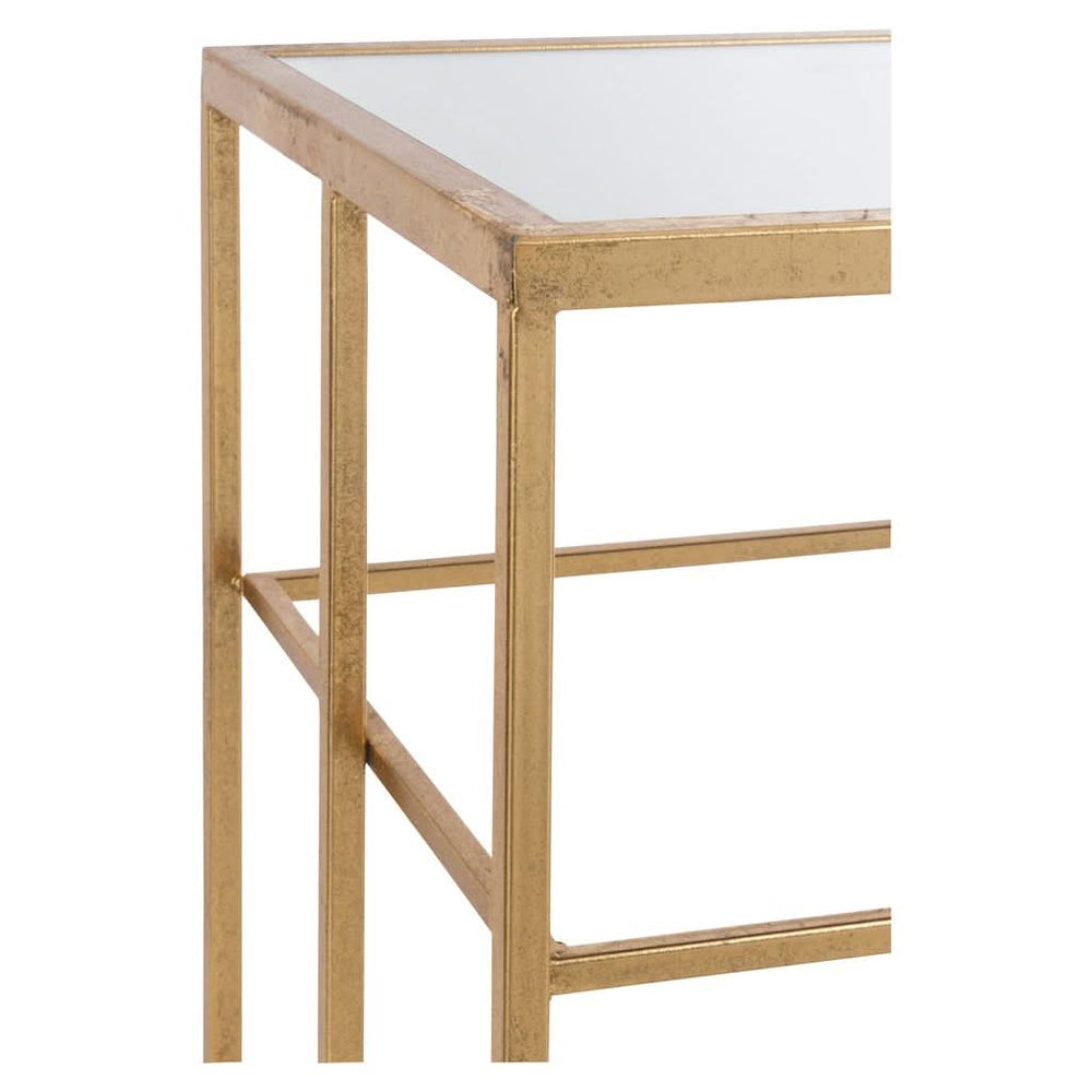 Barres Console Métal Verre Or | Qale - Designix Console