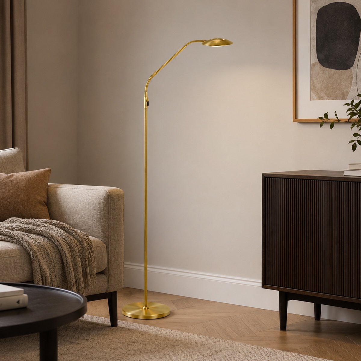 Lampadaire Zenith2 doré
