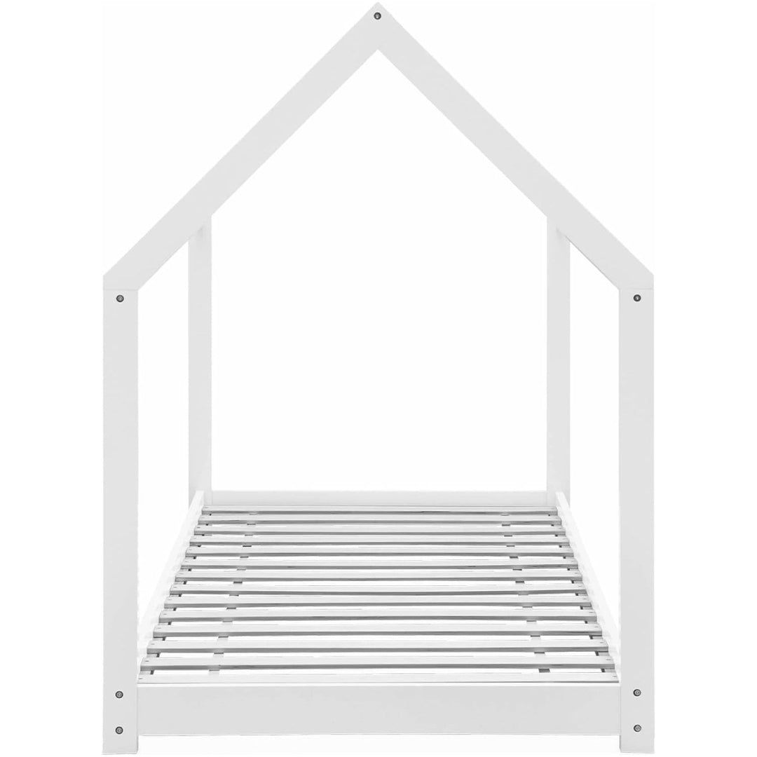 Alice'S Home - Lit Cabane Montessori. Bois Massif En Pin Naturel Blanc - Tobias - Sommier Inclus. 90 X 190 Cm | Designix - Amazon    - https://designix.fr/