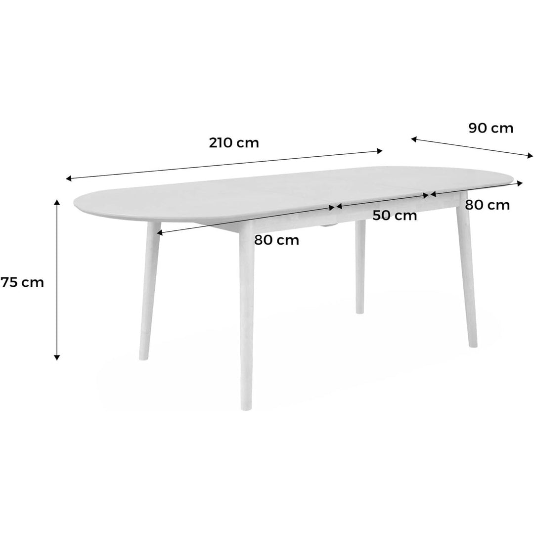 Alice'S Home - Table À Manger Extensible Ovale Couleur Noyer Lina 6 À 8 Places. 160 À 210Cm | Designix - Amazon    - https://designix.fr/