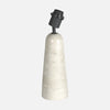 Lampe travertin à ampoule apparente, socle conique 36 cm | Travino