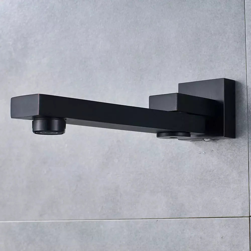 Bec de Robinet de Douche Mural Noir Mat | Élégance Aqua - Designix Bec de Robinet