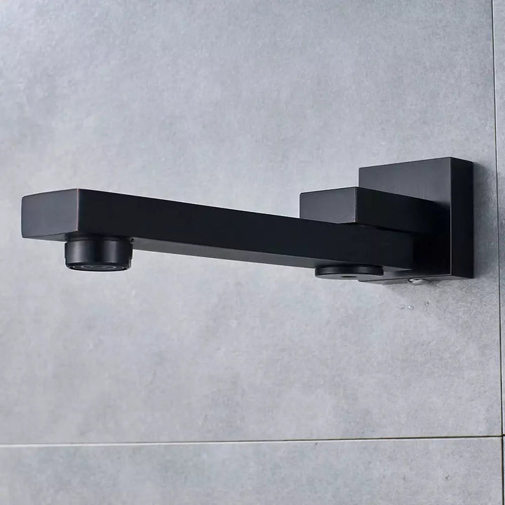 Bec de Robinet de Douche Mural Noir Mat | Élégance Aqua - Designix Bec de Robinet