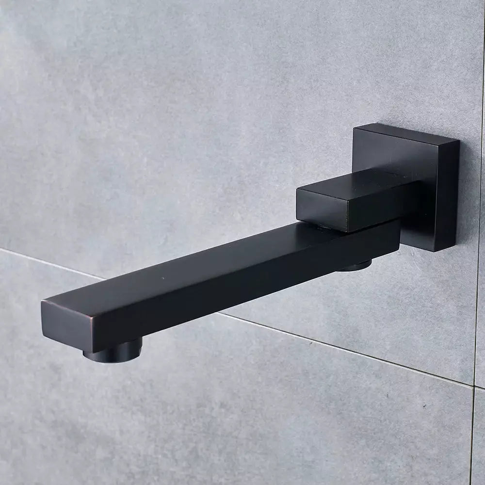 Bec de Robinet de Douche Mural Noir Mat | Élégance Aqua - Designix Bec de Robinet
