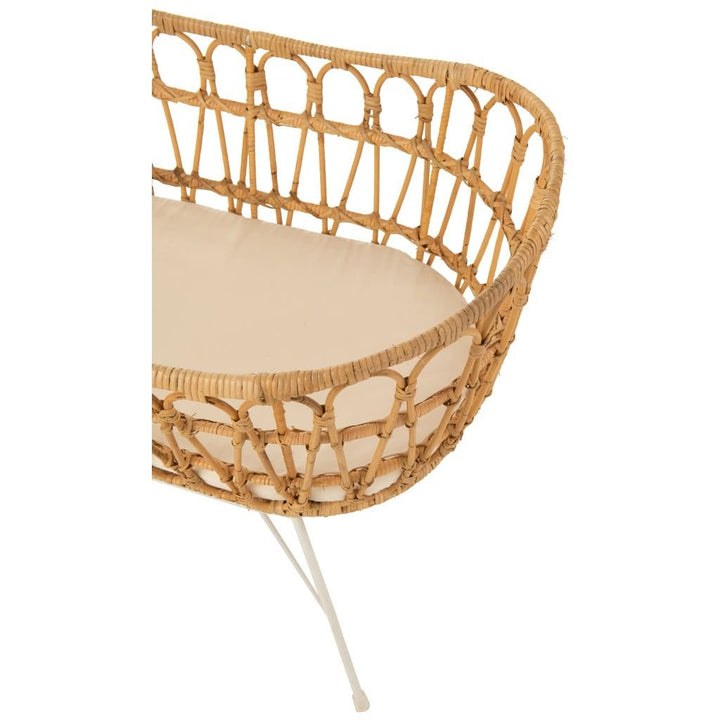 Berceau Bébé Rotin Métal Blanc | Sala - Designix