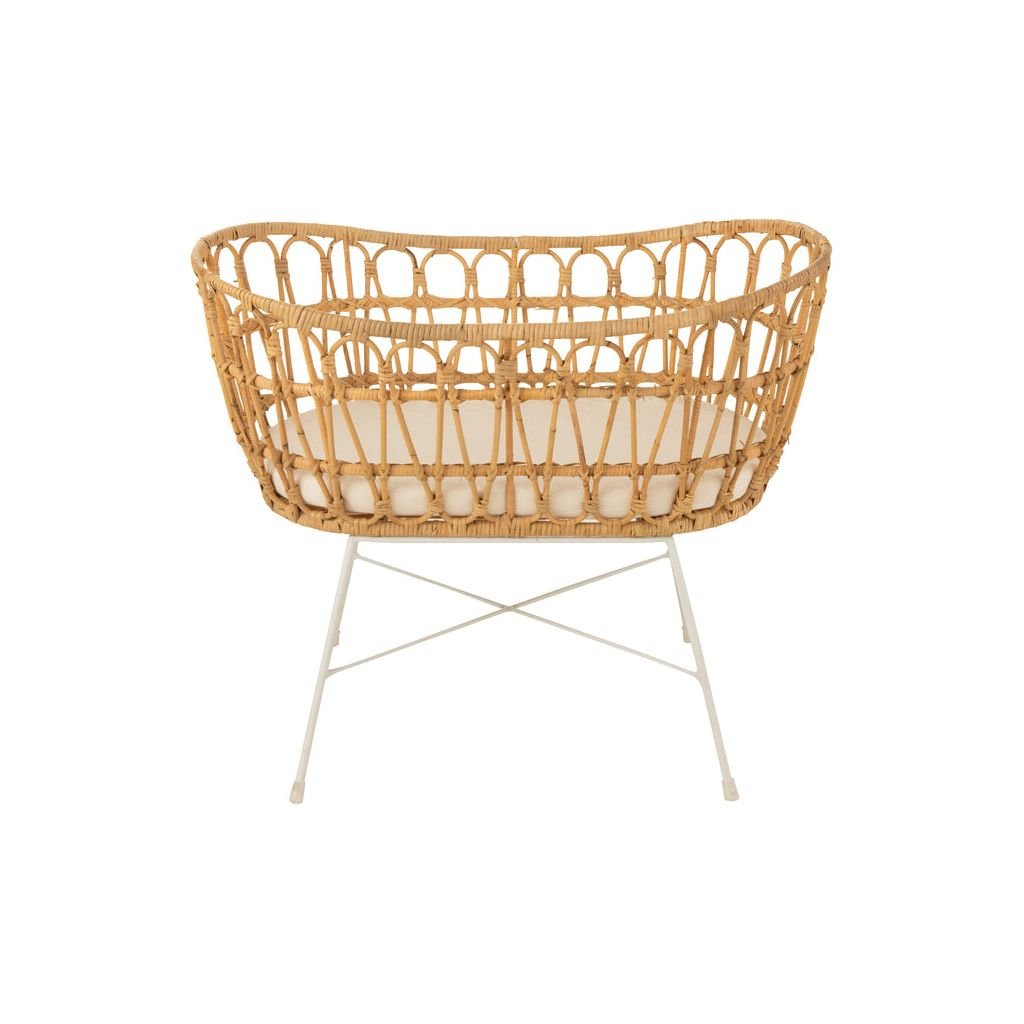 Berceau Bébé Rotin Métal Blanc | Sala - Designix