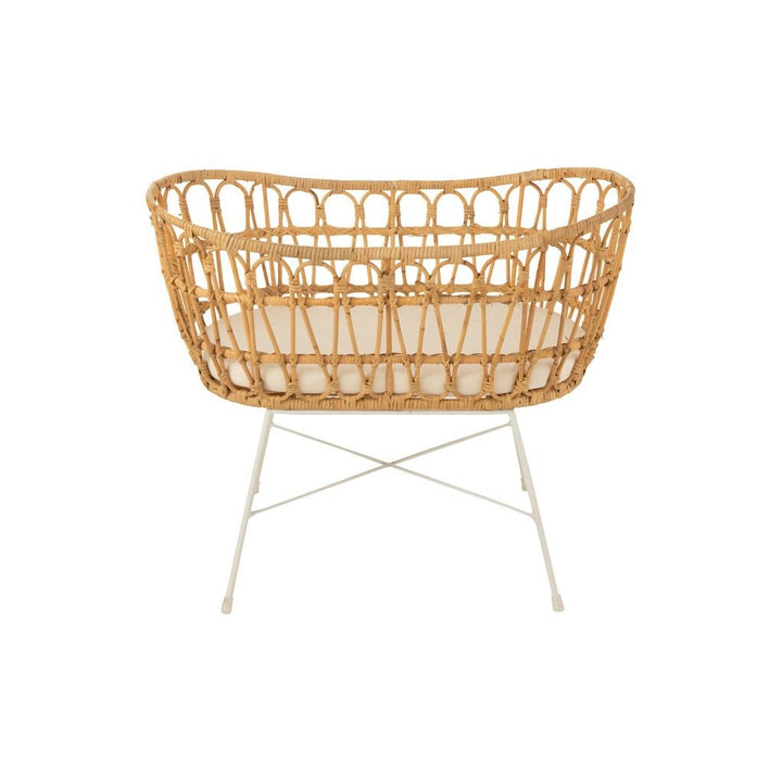 Berceau Bébé Rotin Métal Blanc | Sala - Designix