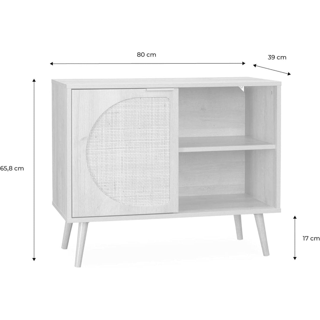 Buffet Rangement Bois Cannage | Designix - 3333    - https://designix.fr/