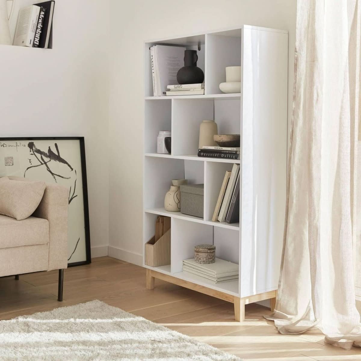 Bibliothèque Scandinave Blanche | Ursa - Designix Bibliothèque