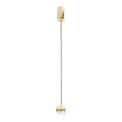 Suspension LED Bolicina dorée, verre