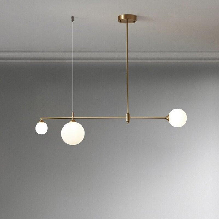 Boule Verre Cuivre Suspendue | Maso - Designix Suspension luminaire 3 têtes Sans ampoule