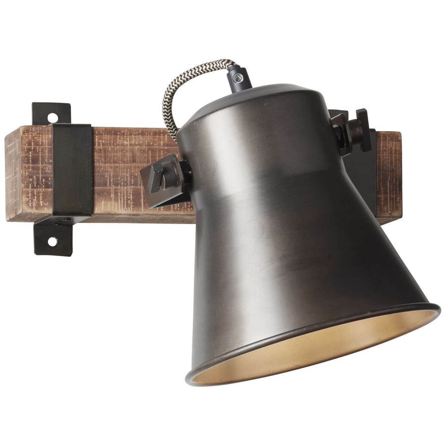 Applique murale Decca noire, bois