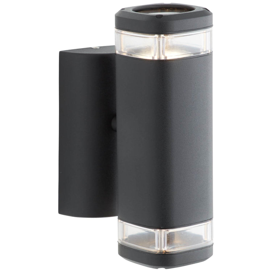 Vue plongeante sur le diffuseur supérieur en verre et le capot noir de l'applique
