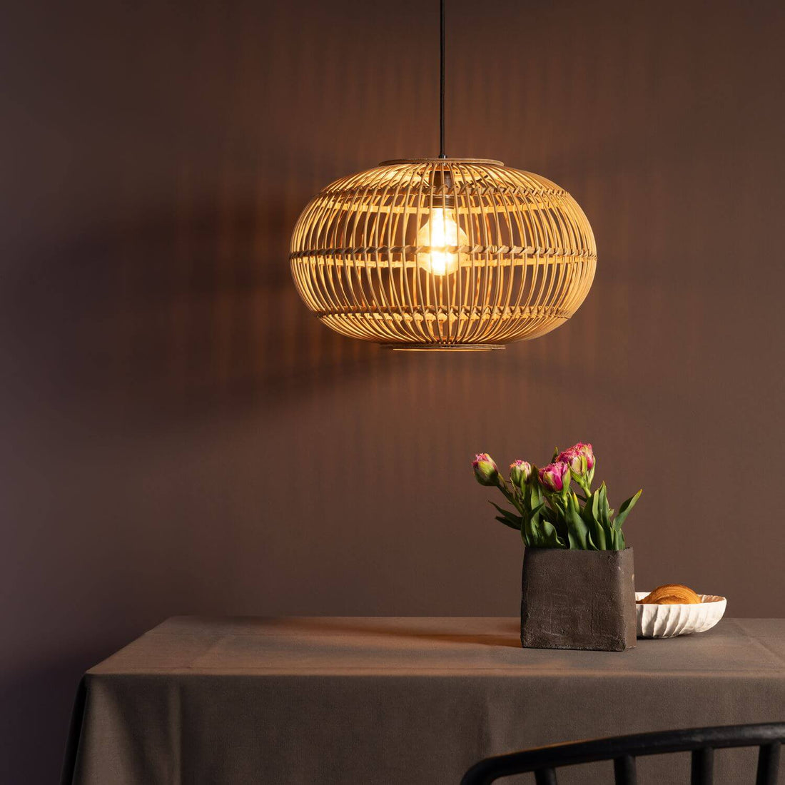 Suspension luminaire | Woodball Noire