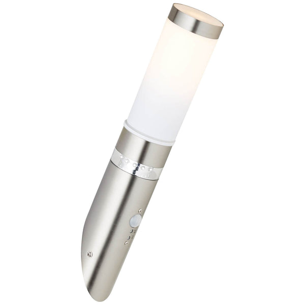 Applique extérieure Bole inox, H 44 cm