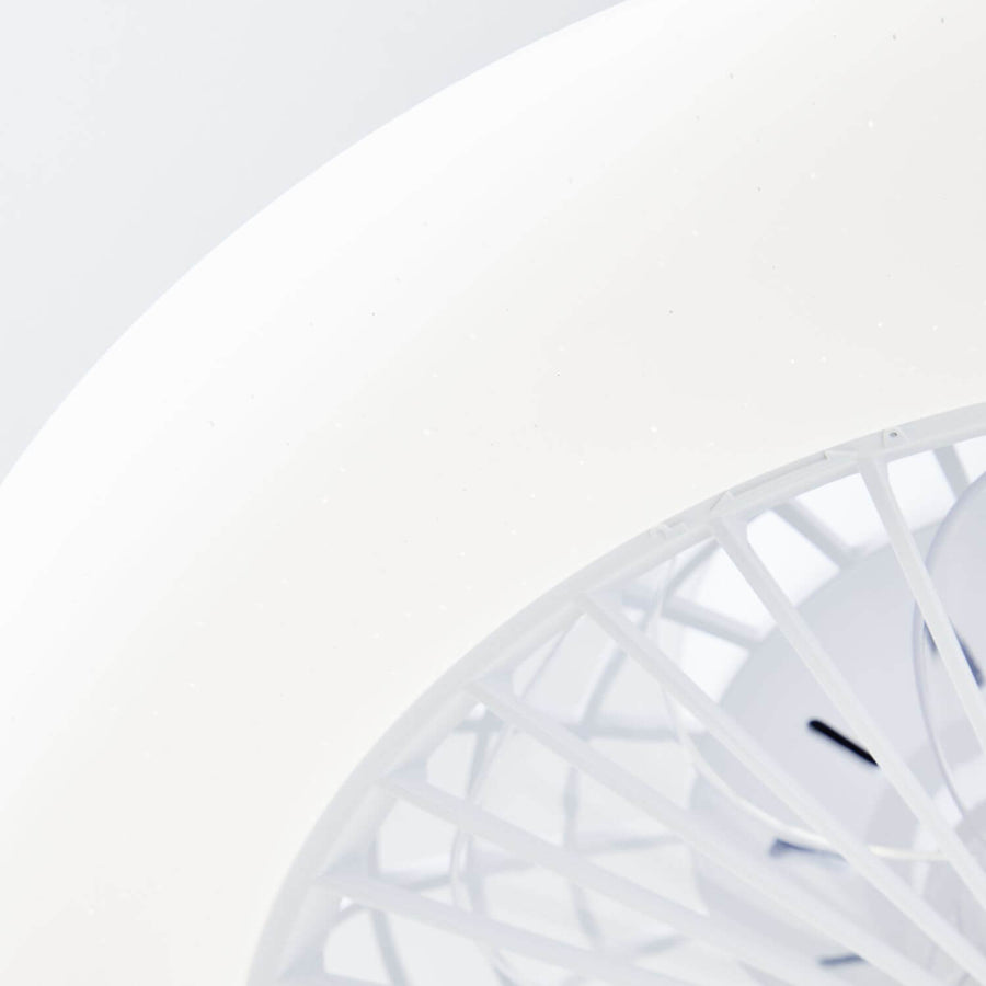 Ventilateur de plafond lumineux Salerno blanc