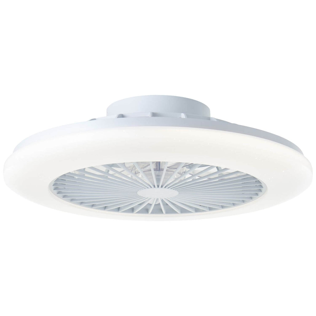 Ventilateur de plafond lumineux Salerno blanc
