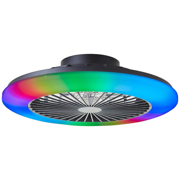 Ventilateur de plafond lumineux Salerno noir