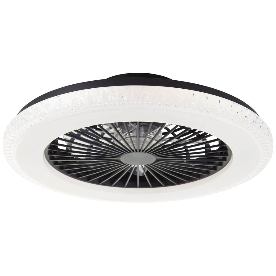Ventilateur de plafond lumineux Badria noir