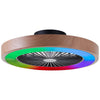 Ventilateur de plafond lumineux Slimline bois et noir