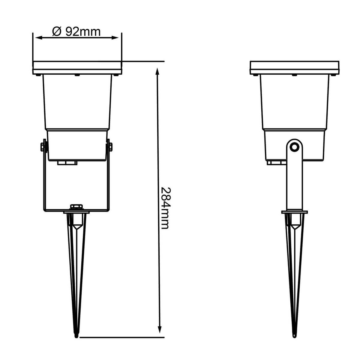 Projecteur extérieur Janko noir, verre