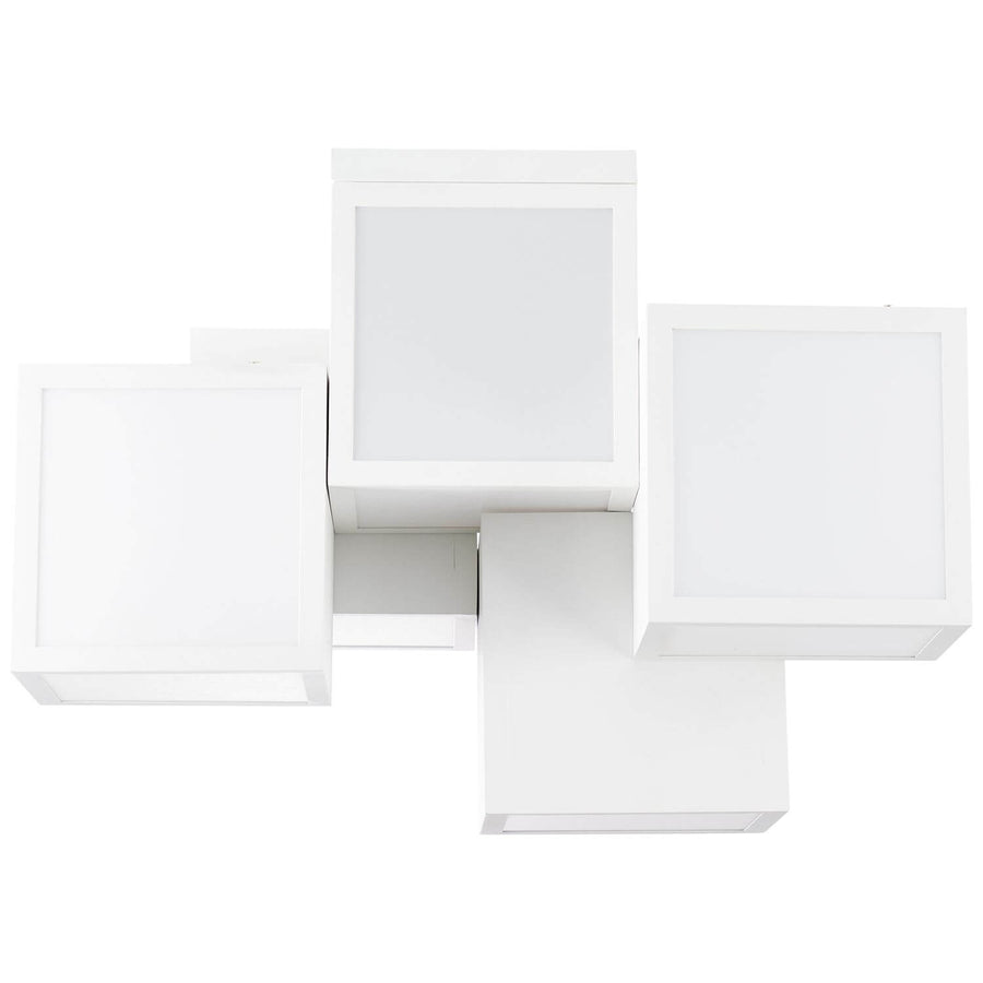 Produit éteint présenté de face, cadres blancs et diffuseurs opaques bien visibles
