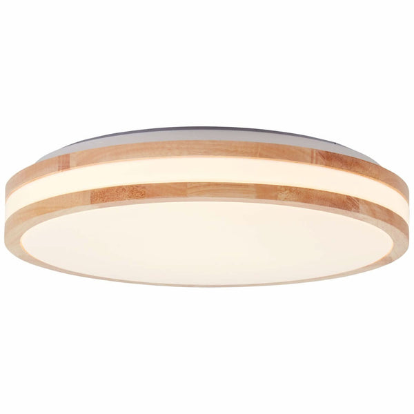 Plafonnier Laskos bois clair et blanc