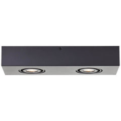 Plafonnier Doro 2 lumières beige et noir