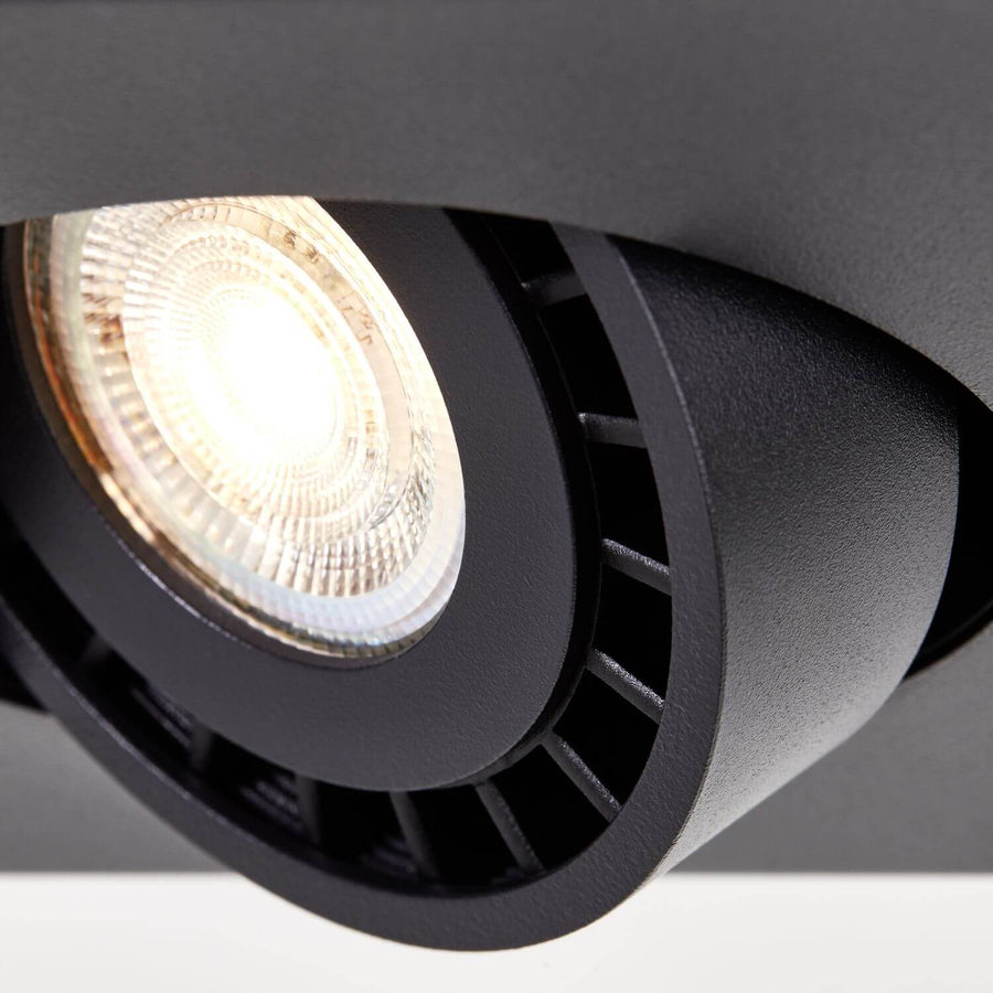 Plafonnier Doro 2 lumières beige et noir
