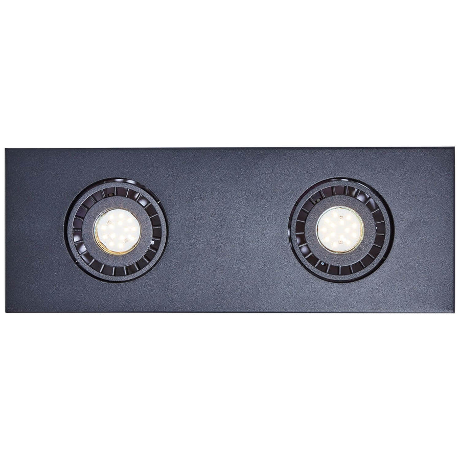 Plafonnier Doro 2 lumières beige et noir