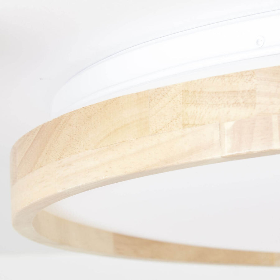 Plafonnier Alson bois clair et blanc