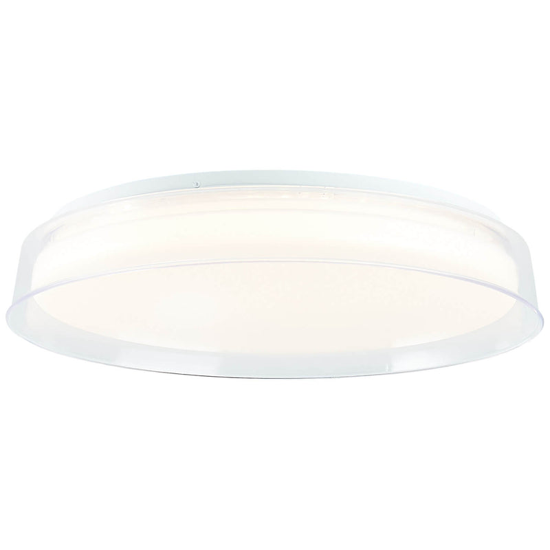 Plafonnier Leanna transparent et blanc