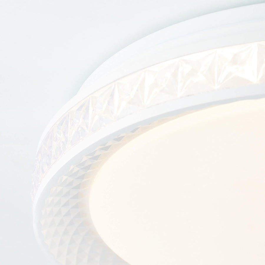 Plafonnier Burlie transparent et blanc