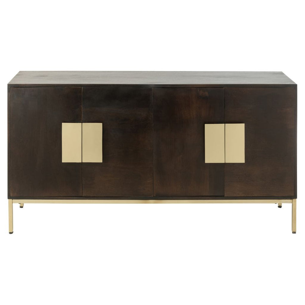 Buffet 2 Portes Bois Mangue Fer Or | Wora - Designix Buffet