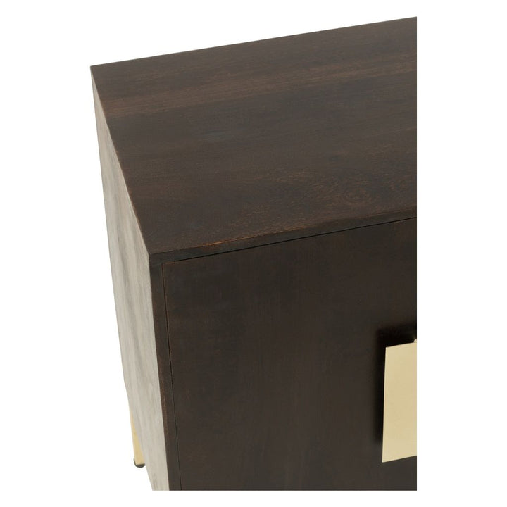 Buffet 2 Portes Bois Mangue Fer Or | Wora - Designix Buffet