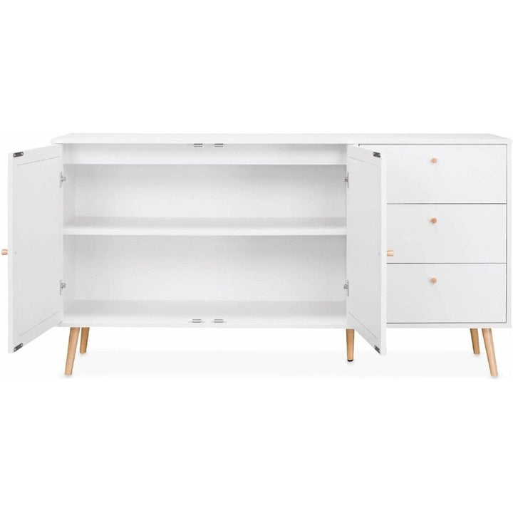 Buffet Cannage Bohème Blanc | Lore - Designix Buffet