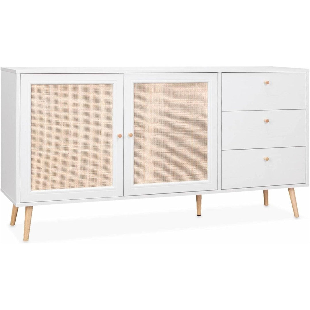 Buffet Cannage Bohème Blanc | Lore - Designix Buffet