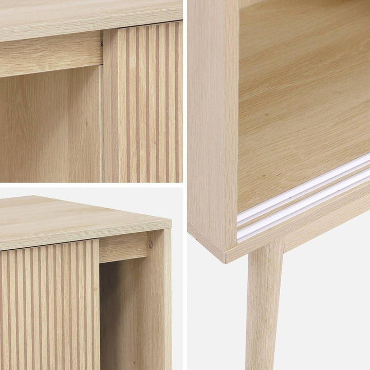Buffet Rangement Bois Scandinave | Tissu - Designix Buffet