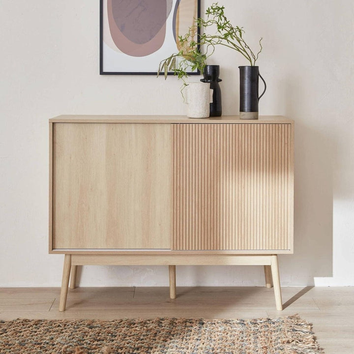 Buffet Rangement Bois Scandinave | Tissu - Designix Buffet