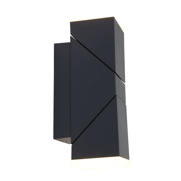 Lampe Extérieure Noire Double Lumière