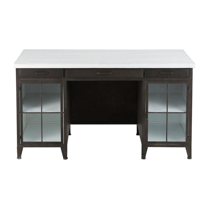 Bureau Noir et Blanc avec 2 Portes | Giro - Designix Bureau