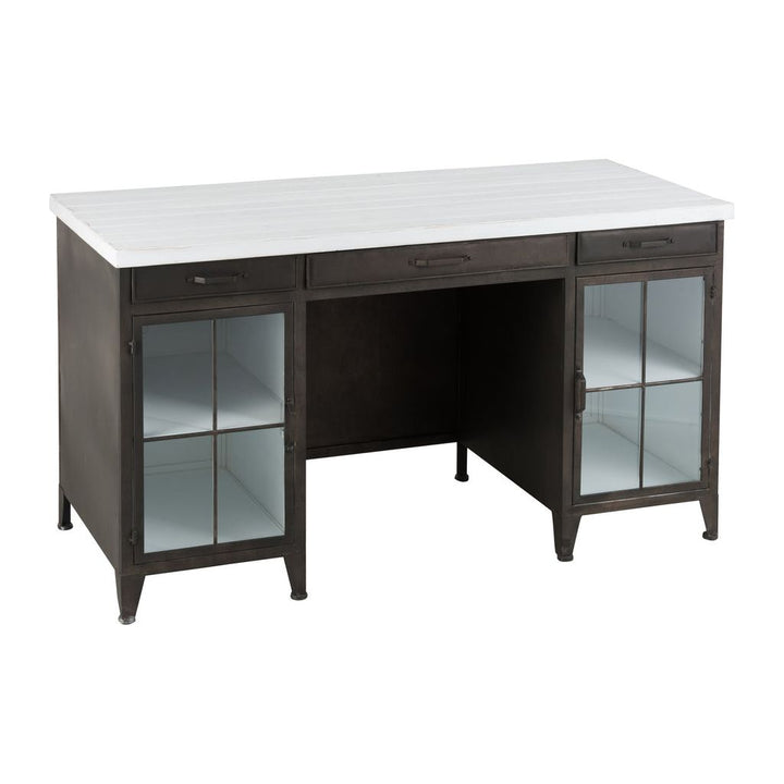Bureau Noir et Blanc avec 2 Portes | Giro - Designix Bureau
