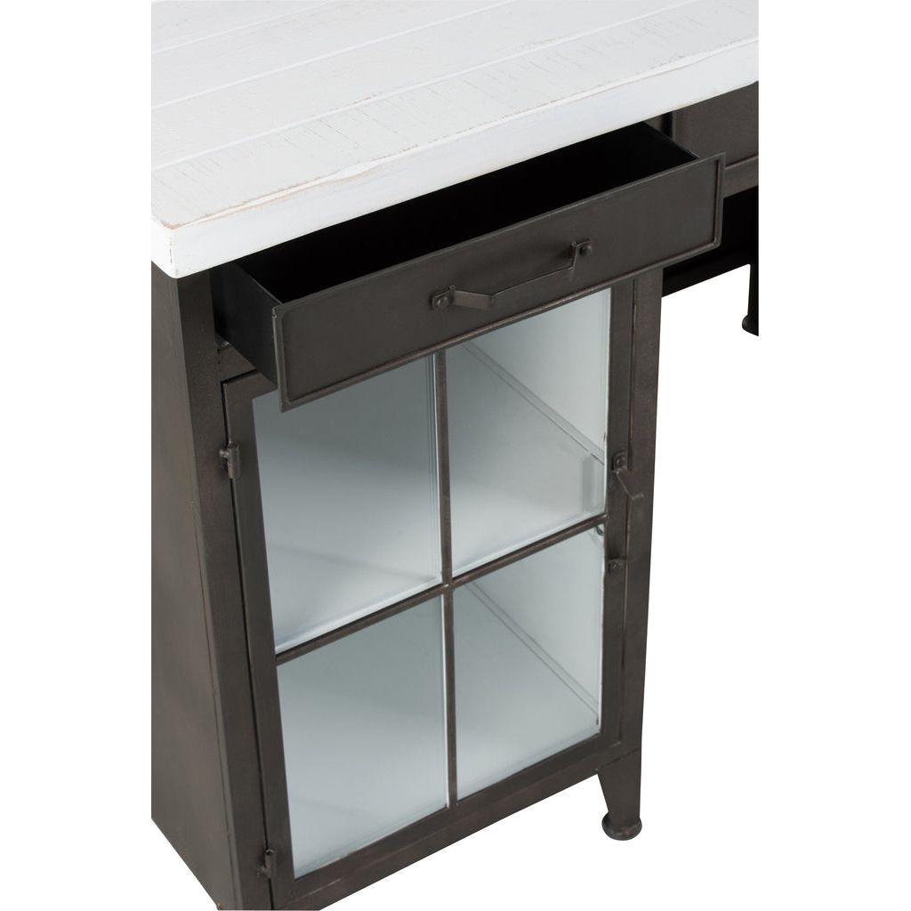 Bureau Noir et Blanc avec 2 Portes | Giro - Designix Bureau