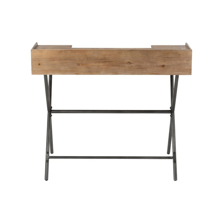 Bureau Rangement Métal Bois Marron | Tiro - Designix Bureau