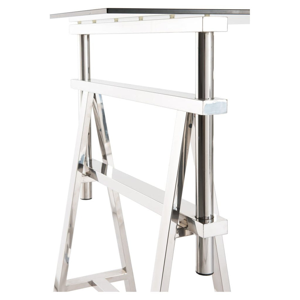 Bureau Réglable Acier Inoxydable Verre | Ulio - Designix Bureau