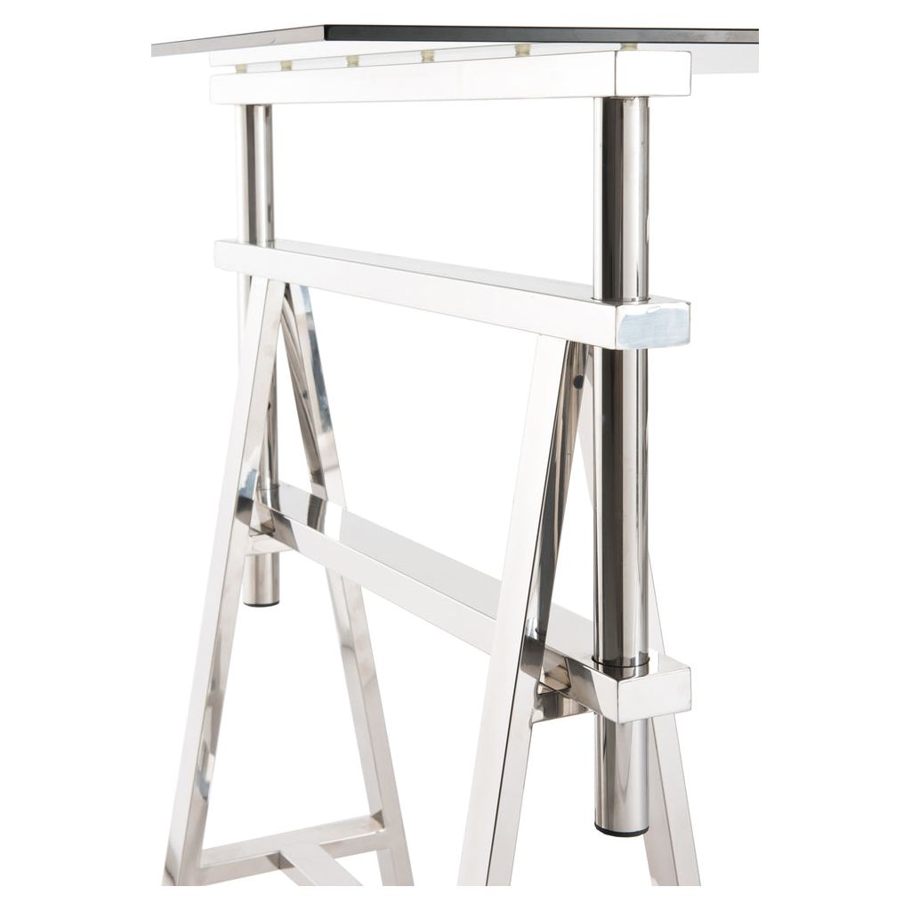 Bureau Réglable Acier Inoxydable Verre | Ulio - Designix Bureau