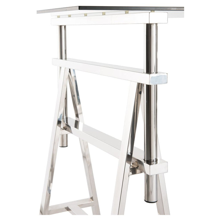 Bureau Réglable Acier Inoxydable Verre | Ulio - Designix Bureau