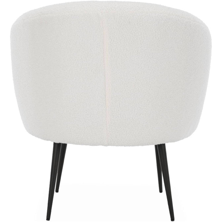 Alice'S Home - Fauteuil Cosy Rond En Bouclette Crème. Hima. L 74 X P 72 X H 80.5Cm | Designix -     - https://designix.fr/