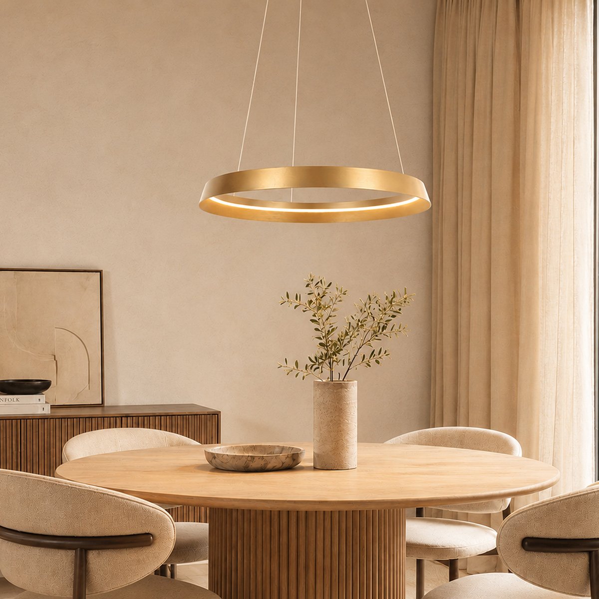 Suspension luminaire Ringlux doré