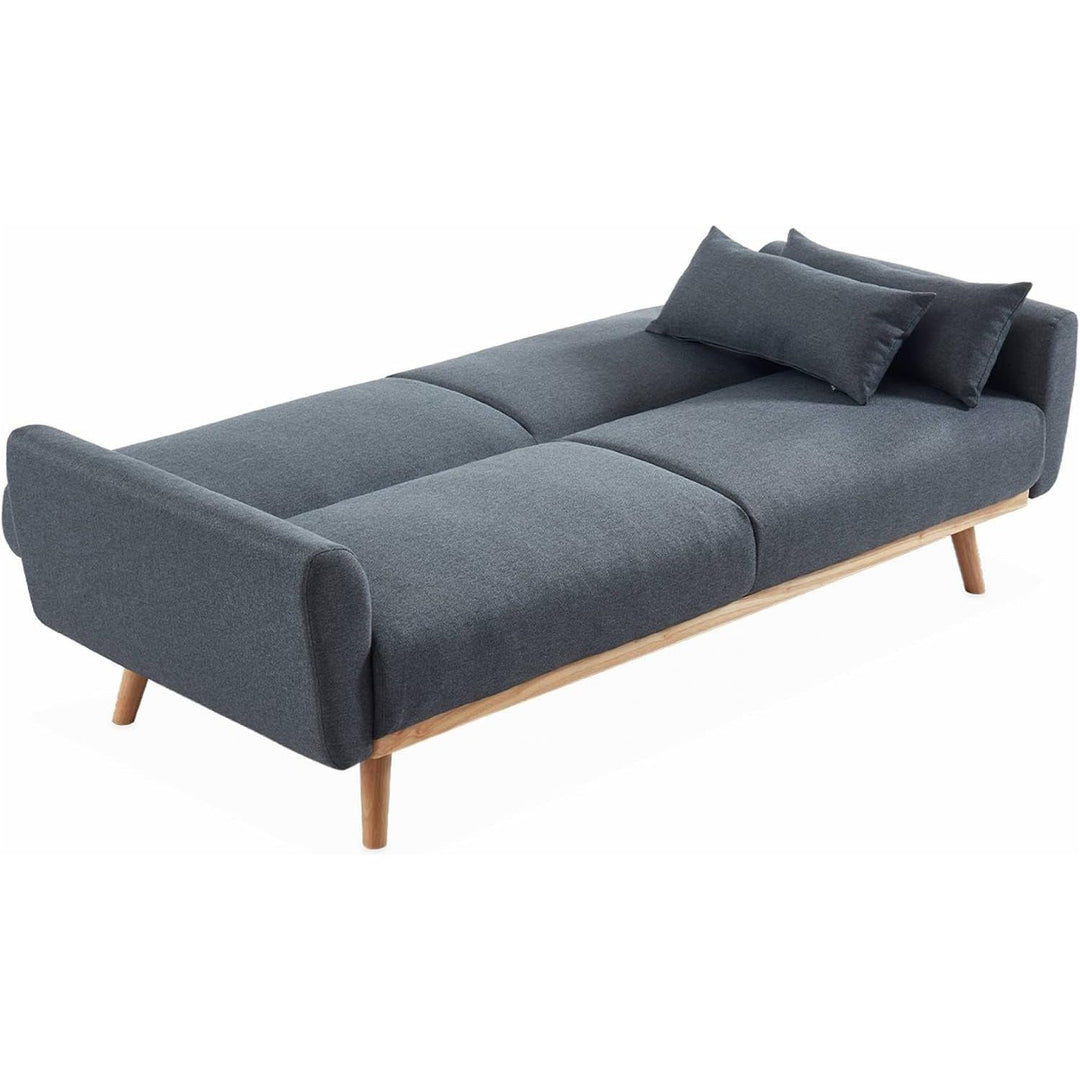 Alice'S Home - Canapé Convertible Design En Tissu - Oskar - 2-3 Places Scandinave Droit Avec Pieds Bois | Designix -     - https://designix.fr/